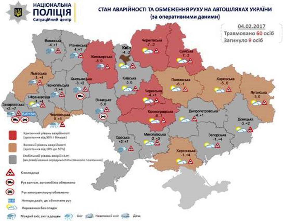 На Херсонщине - высокий уровень аварийности