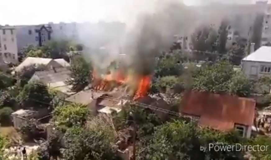 В  Шуменском микрорайоне Херсона вчера был сильный пожар - соцсети (видео)