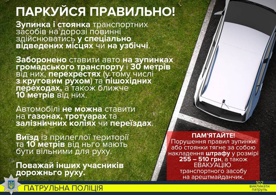 За 5 місяців цього року херсонські патрульні склали майже 3,5 тисячі постанов за порушення правил паркування