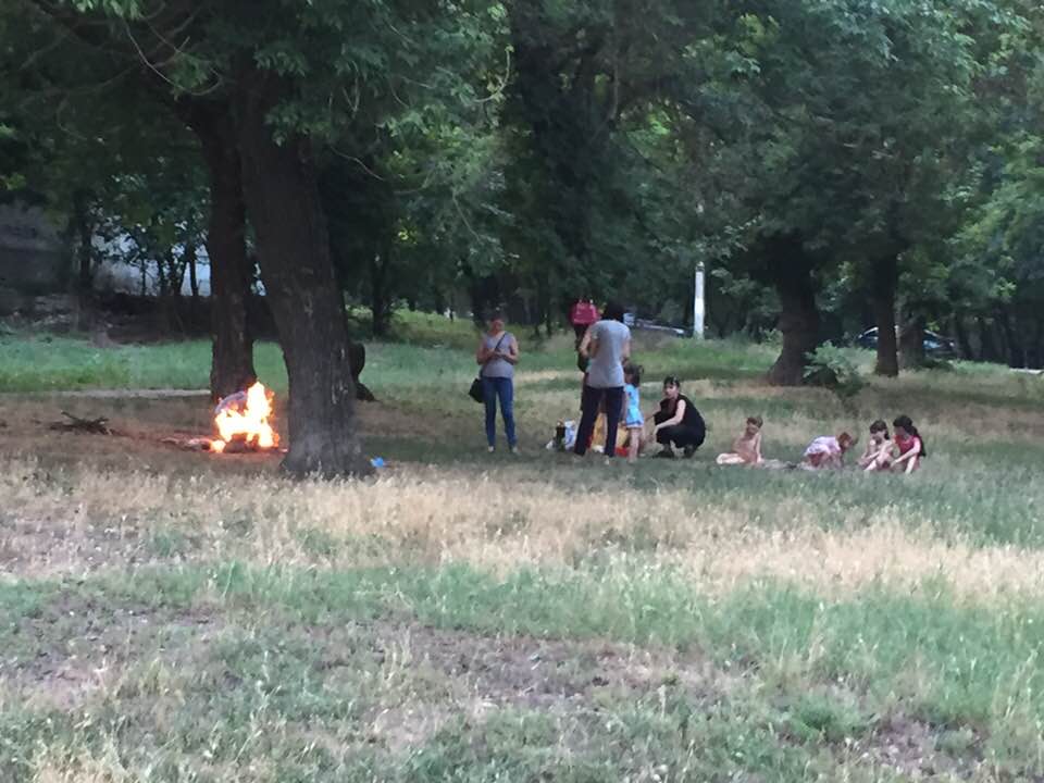 Некоторые херсонцы считают, что развести костер в городском парке - это нормально