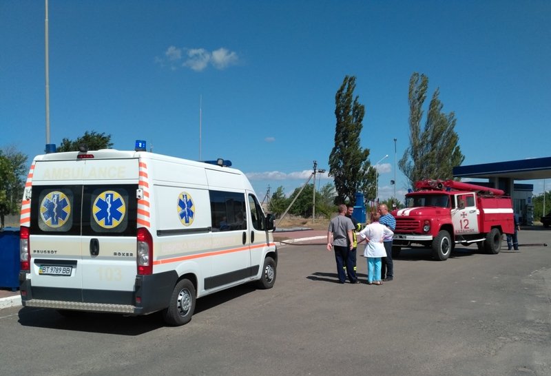 В Каланчацькому районі відбулося учбове тренування на автозаправній станції