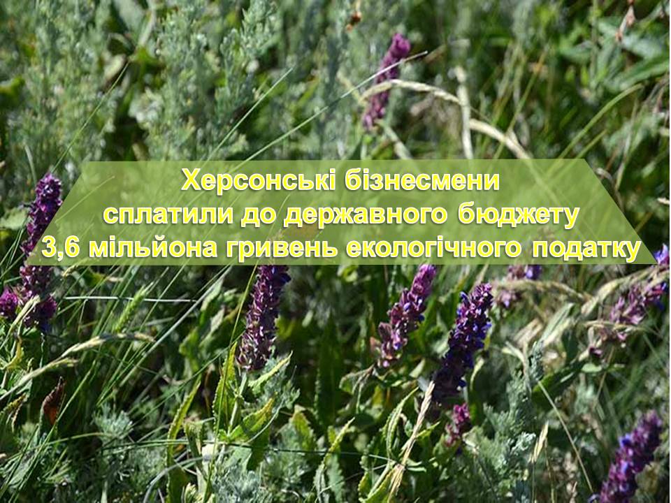 3,6 мільйона гривень - таку суму екологічного податку отримав держбюджет від бізнесменів Херсонщини