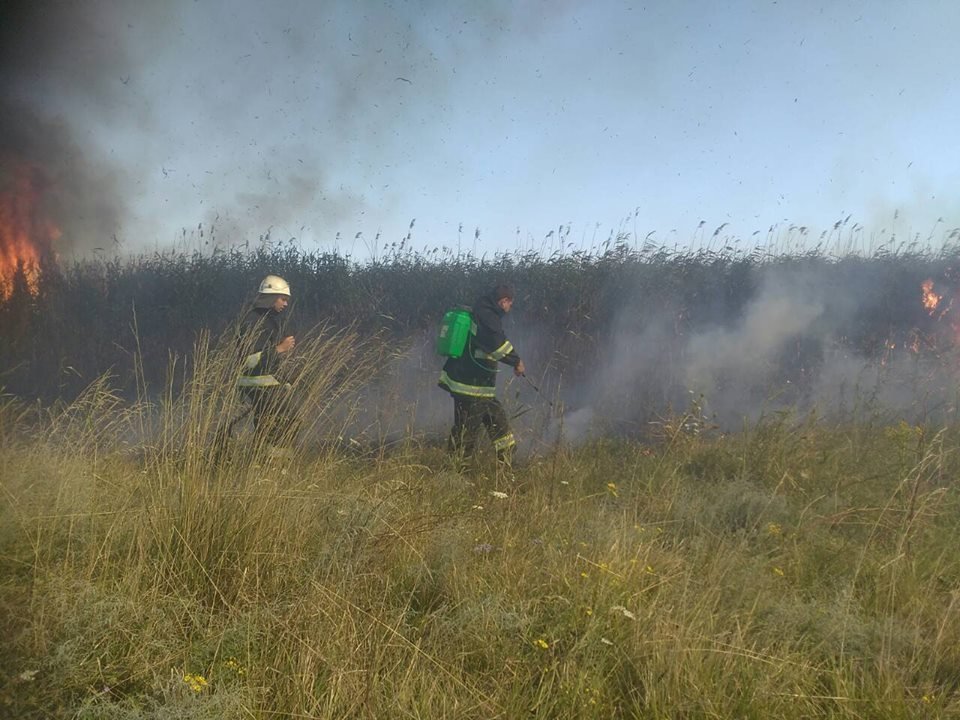 Верхньорогачицькі вогнеборці ліквідували займання очерету