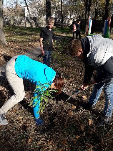 Херсонські школяри стали  активними учасниками Всеукраїнської акції «Посади дерево миру» (ФОТО)