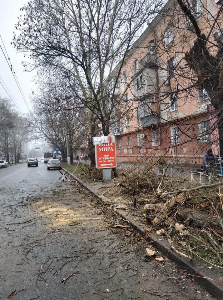 Аварійна гілка по вул. Пугачова не завдасть шкоди херсонцям (ФОТО)