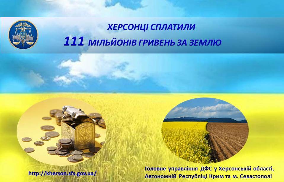 Херсонці віддали 111 мільйонів гривень за землю