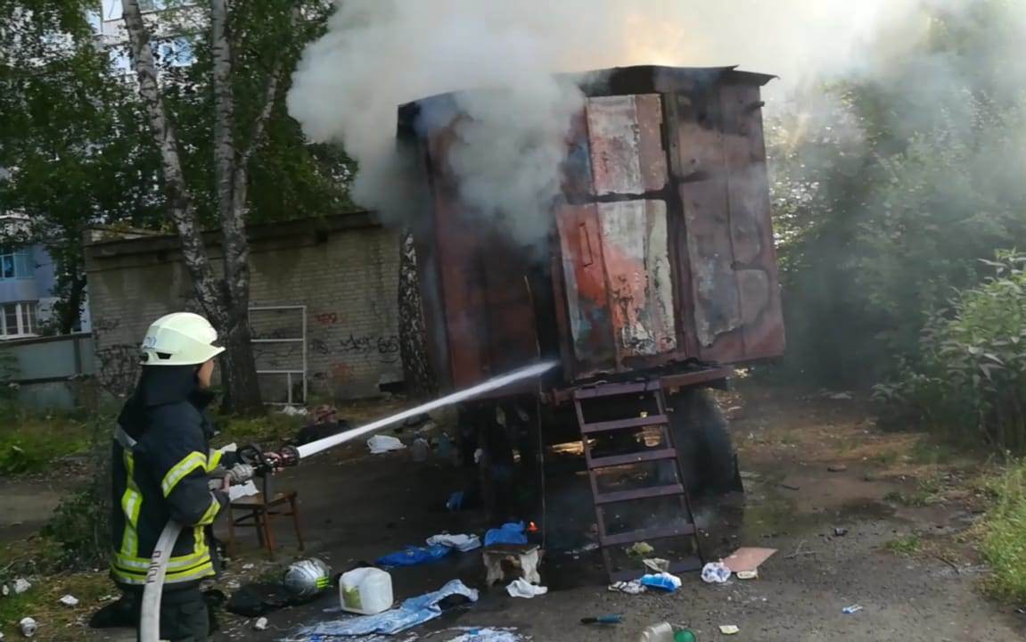 Вчора на вулиці  Кольцова гасили пожежу