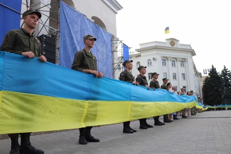 В Херсоне установленный новый рекорд Украины сняли с высоты птичьего полета - ВИДЕО