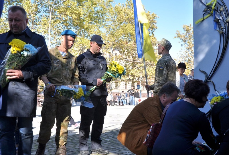 Керівник поліції Херсонщини Олександр Прокудін взяв участь в урочистостях, присвячених Дню захисника України