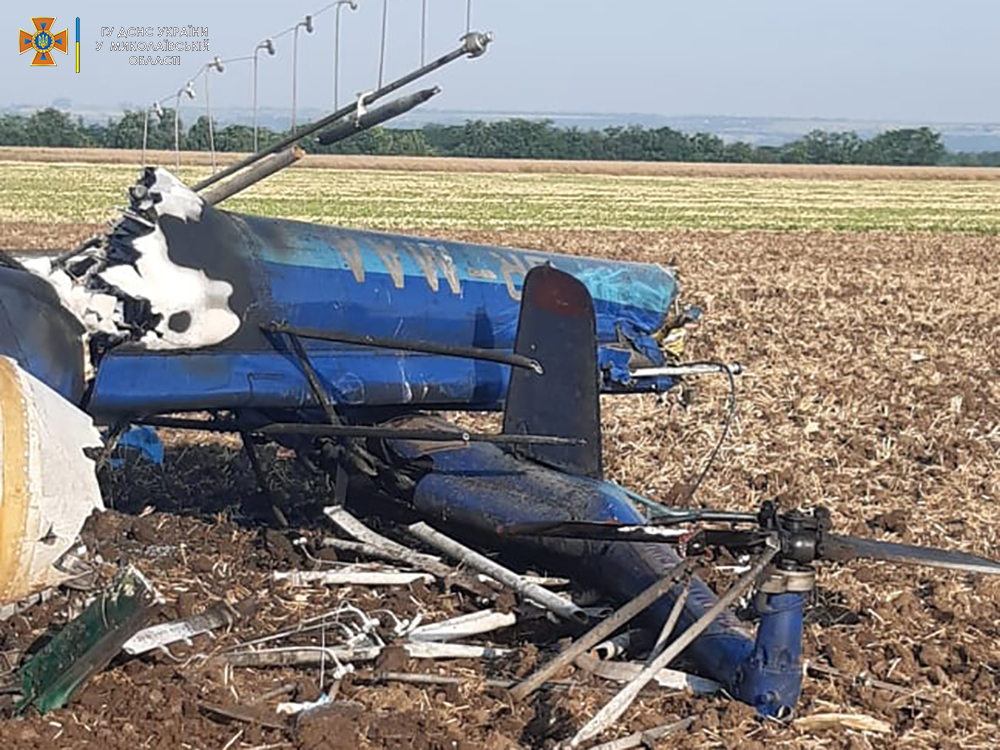 У Миколаївській області розбився гелікоптер, загинуло двоє людей